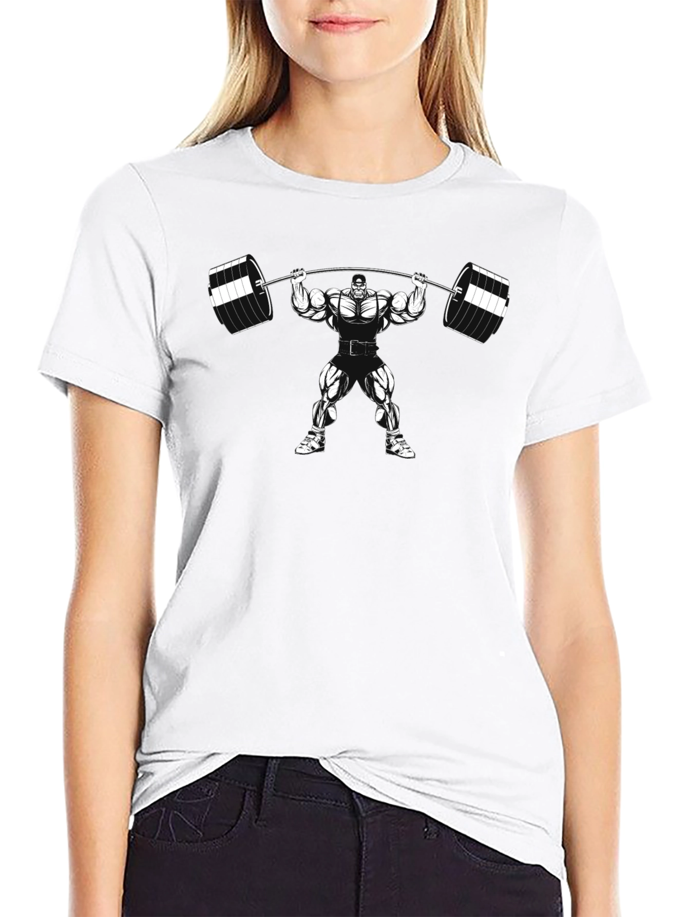 Bodybuilder Black T-Shirt - Weight Lifting Gym Design