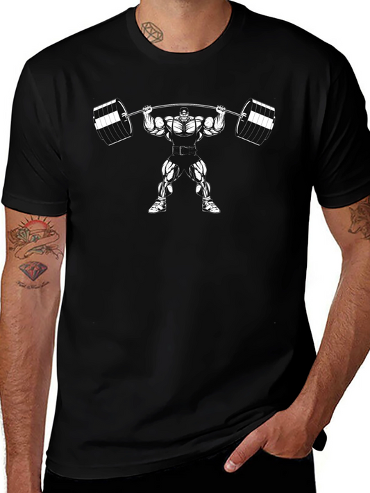 Bodybuilder Black T-Shirt - Weight Lifting Gym Design