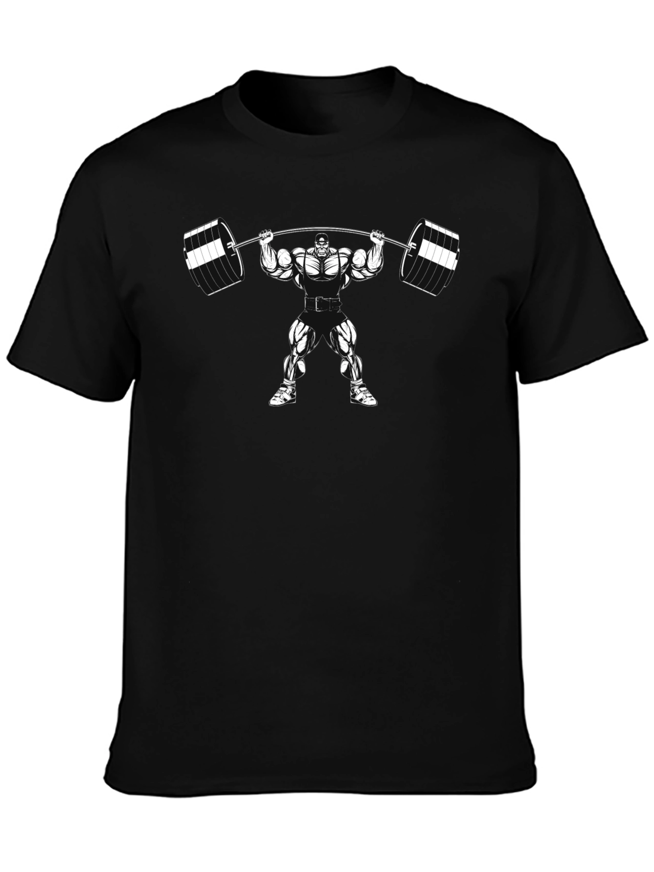 Bodybuilder Black T-Shirt - Weight Lifting Gym Design