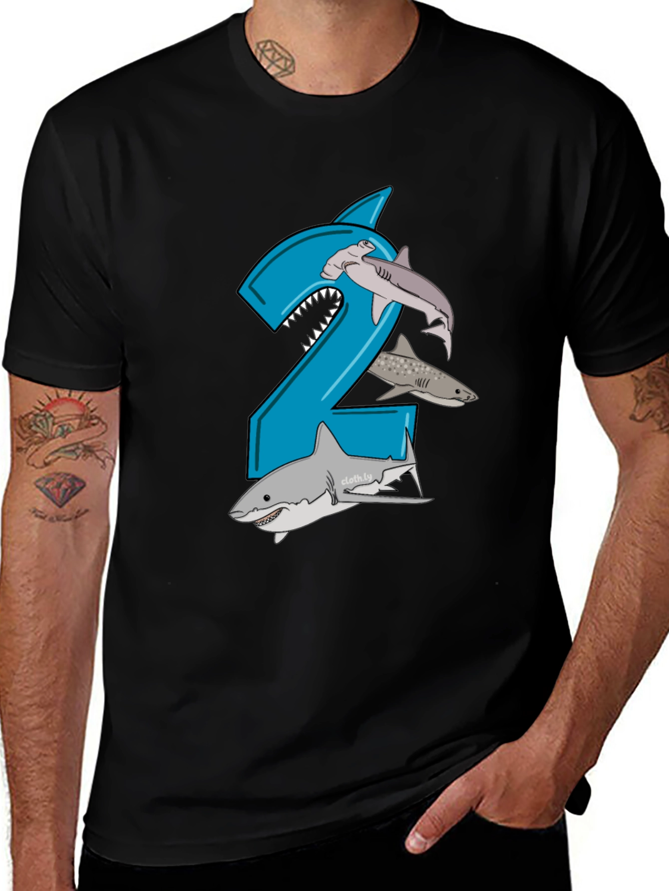 Shark 2nd Birthday Boy T-Shirt