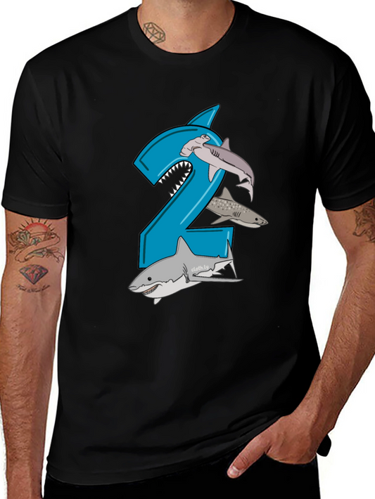 Shark 2nd Birthday Boy T-Shirt