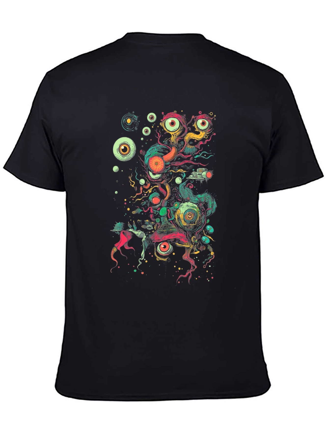 Eye See You: Graphic Print Black T-Shirt