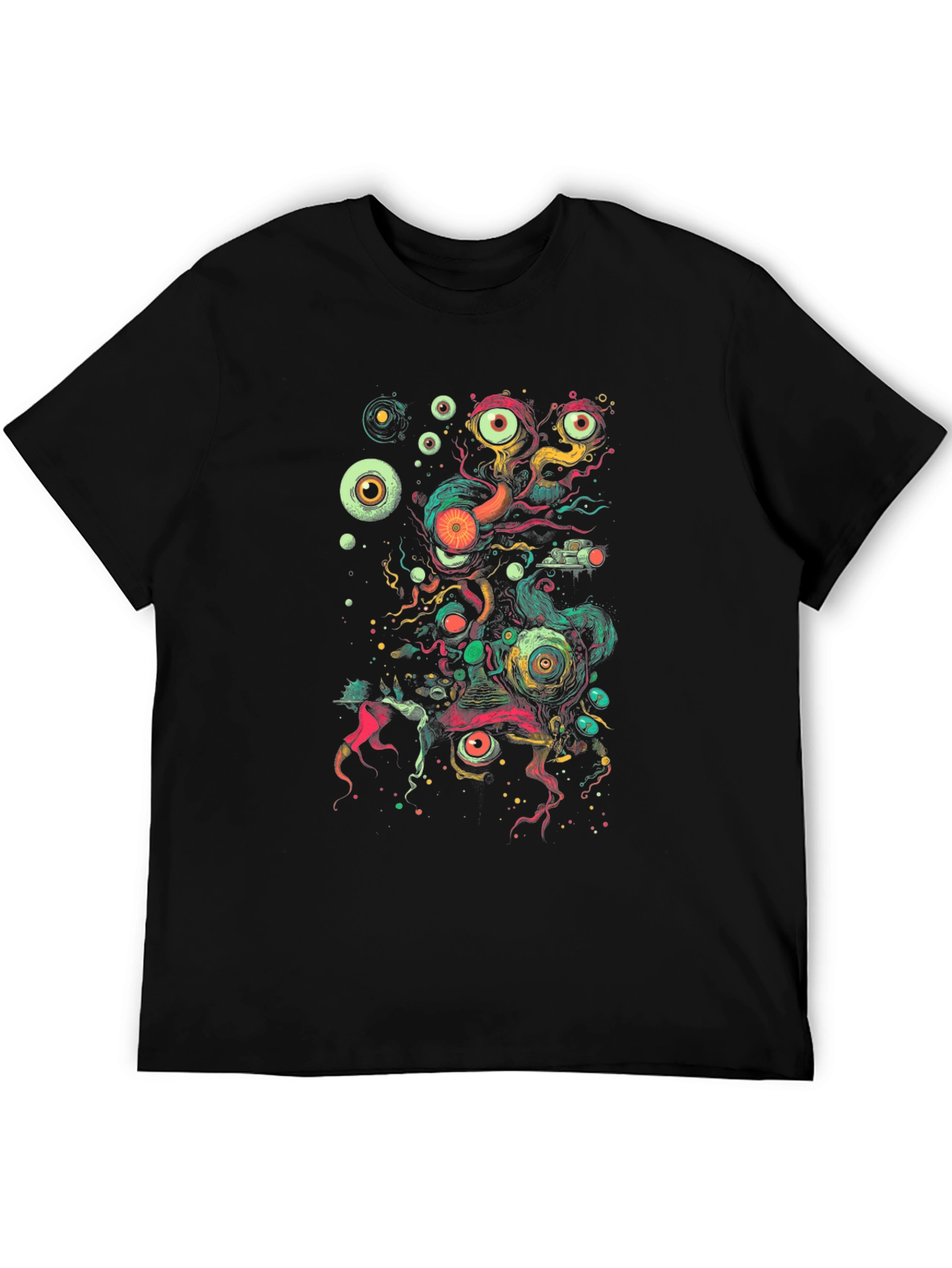 Eye See You: Graphic Print Black T-Shirt