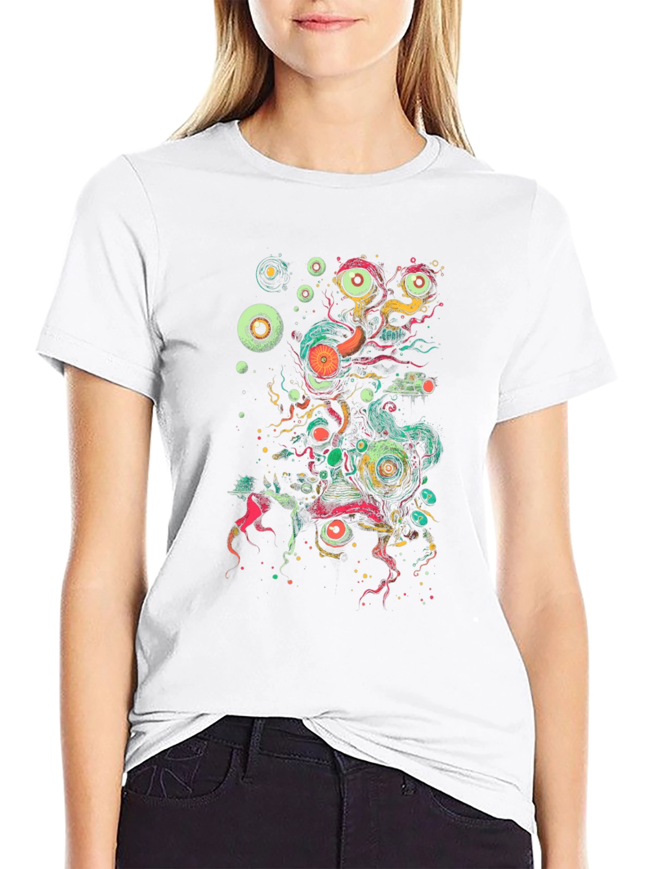 Eye See You: Graphic Print Black T-Shirt