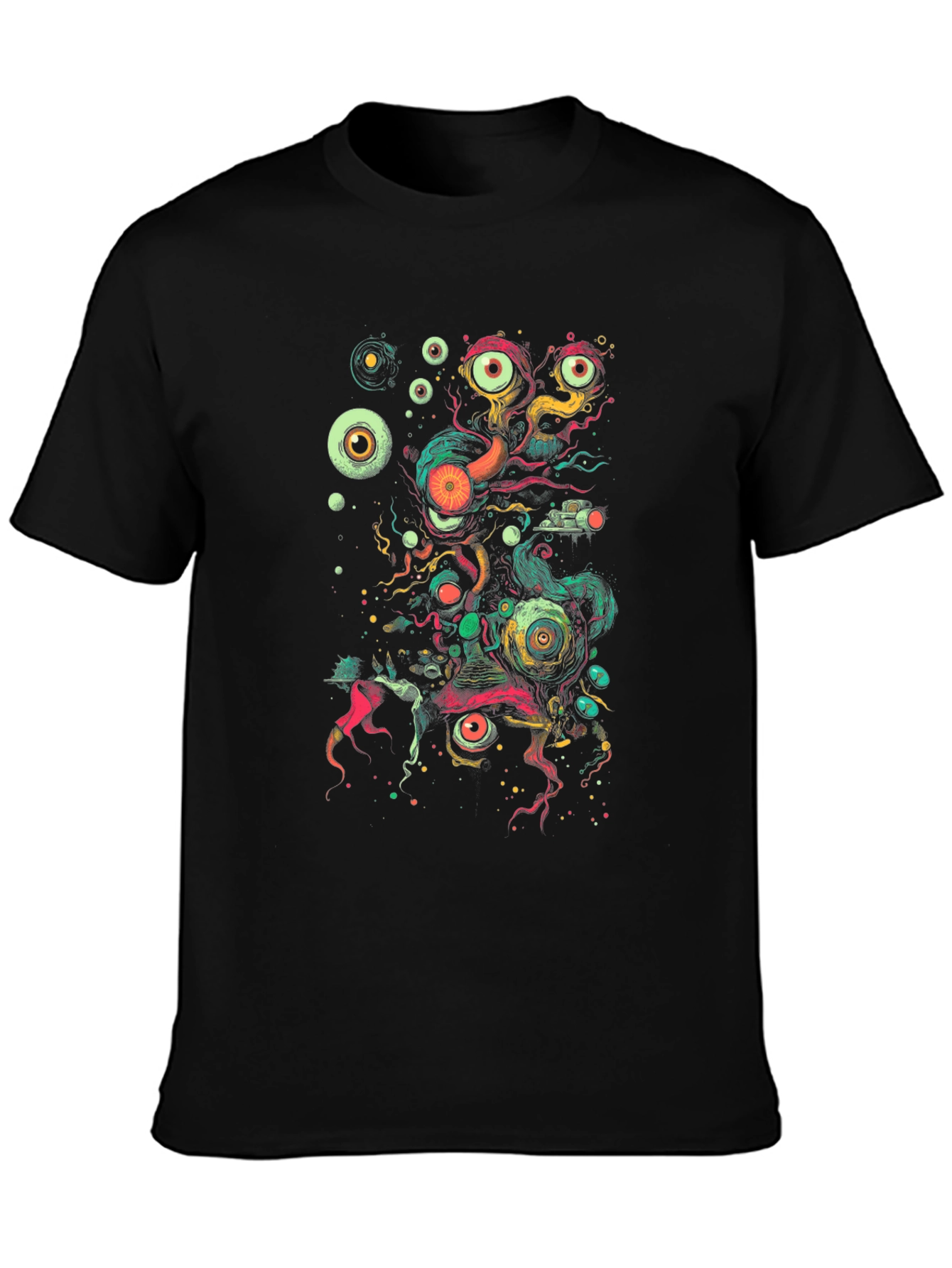 Eye See You: Graphic Print Black T-Shirt