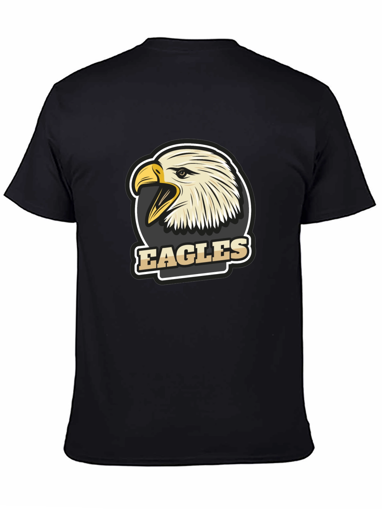 Mens Black Eagles Graphic T-Shirt