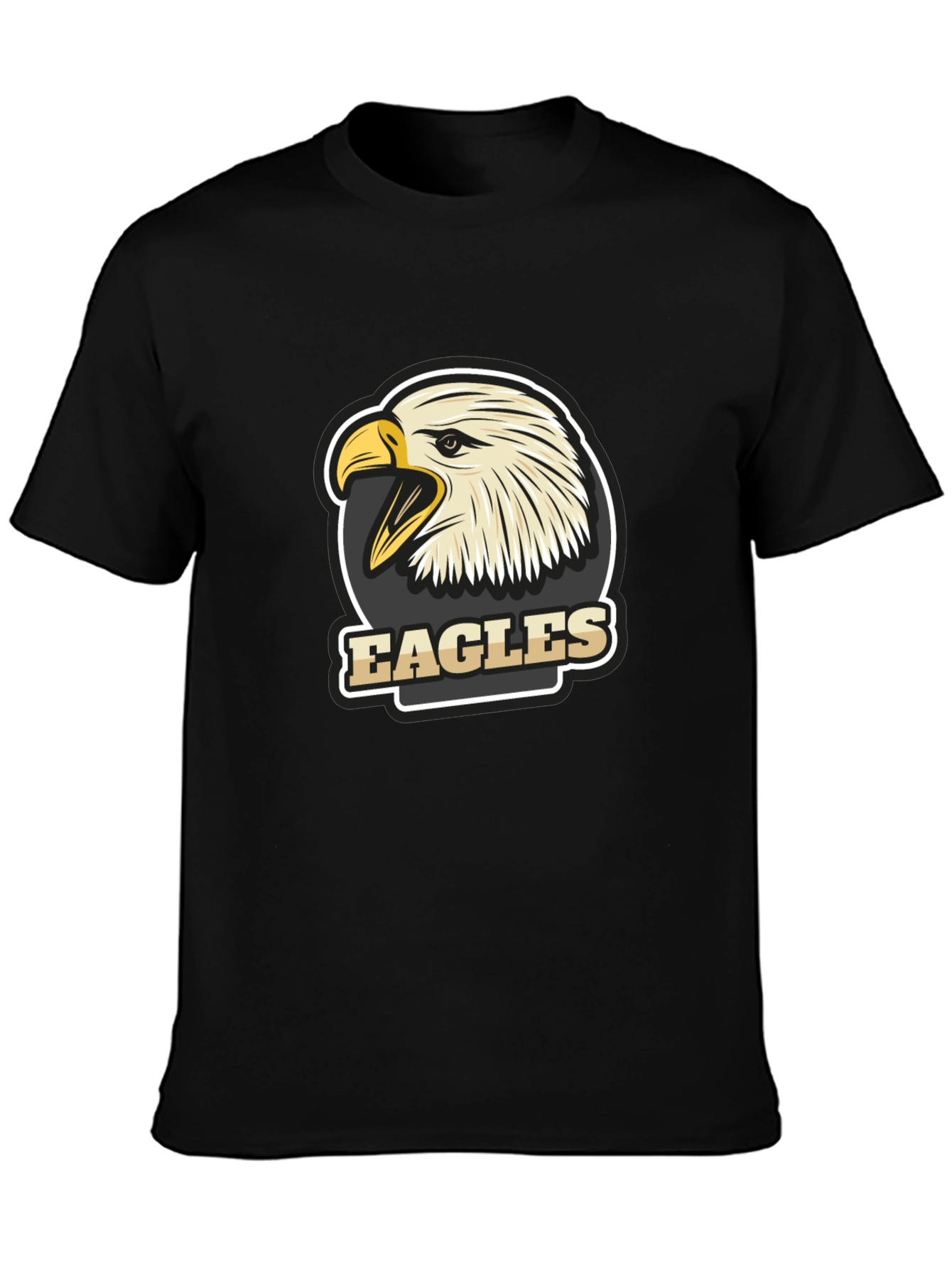 Mens Black Eagles Graphic T-Shirt