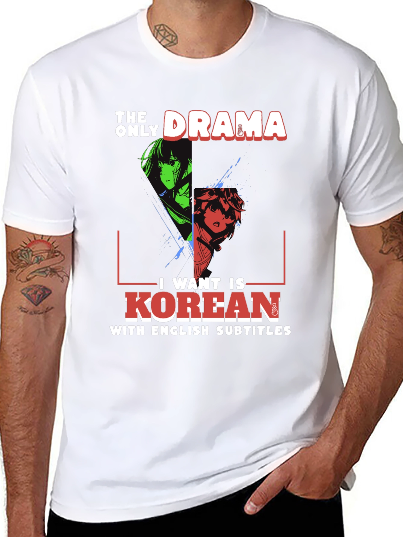 Korean Drama T-Shirt - English Subtitles Anime Tee