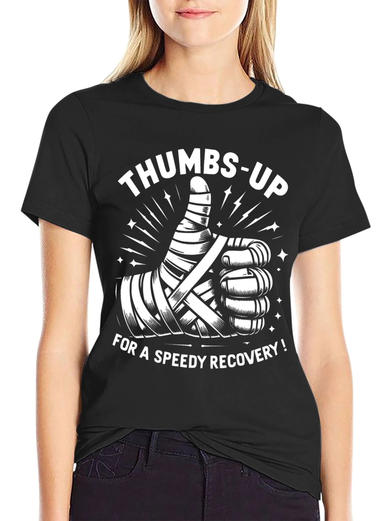 Thumbs Up Speedy Recovery Graphic T-Shirt