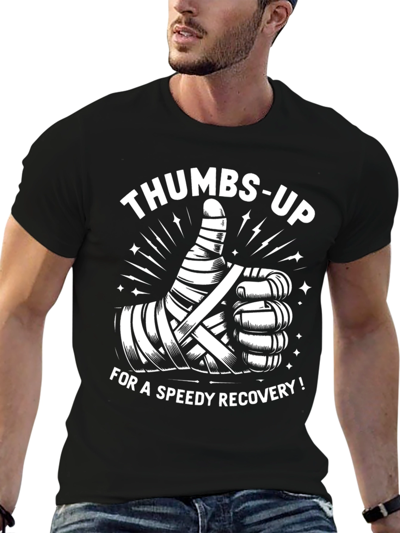 Thumbs Up Speedy Recovery Graphic T-Shirt