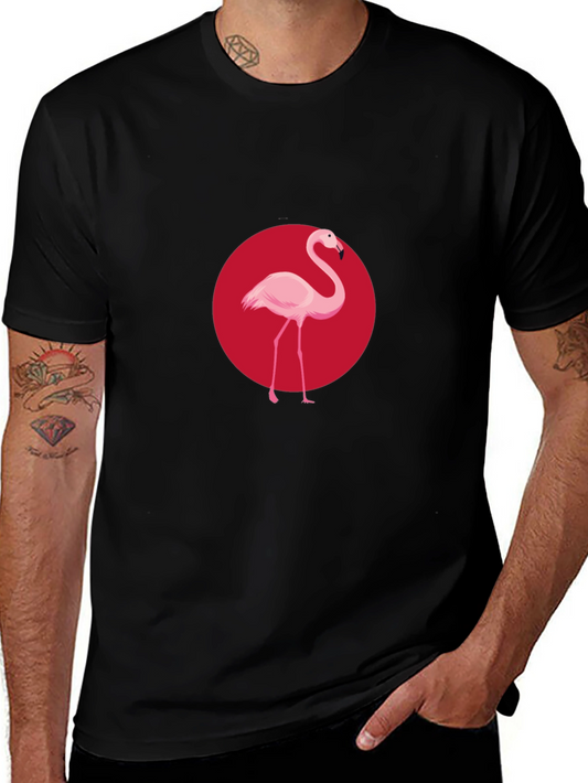 Flamingo Graphic Black T-Shirt