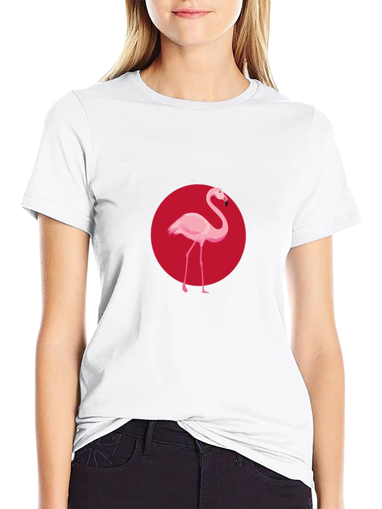 Flamingo Graphic Black T-Shirt