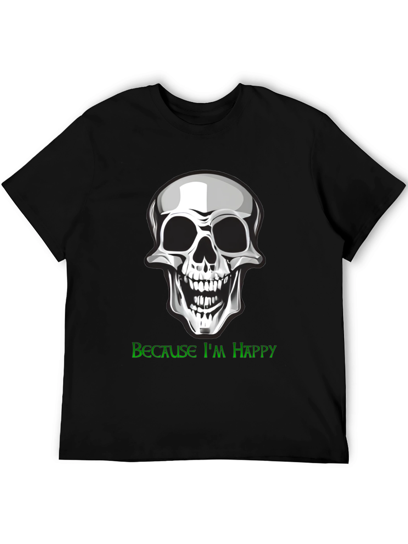 Skull Graphic T-Shirt - Because Im Happy!