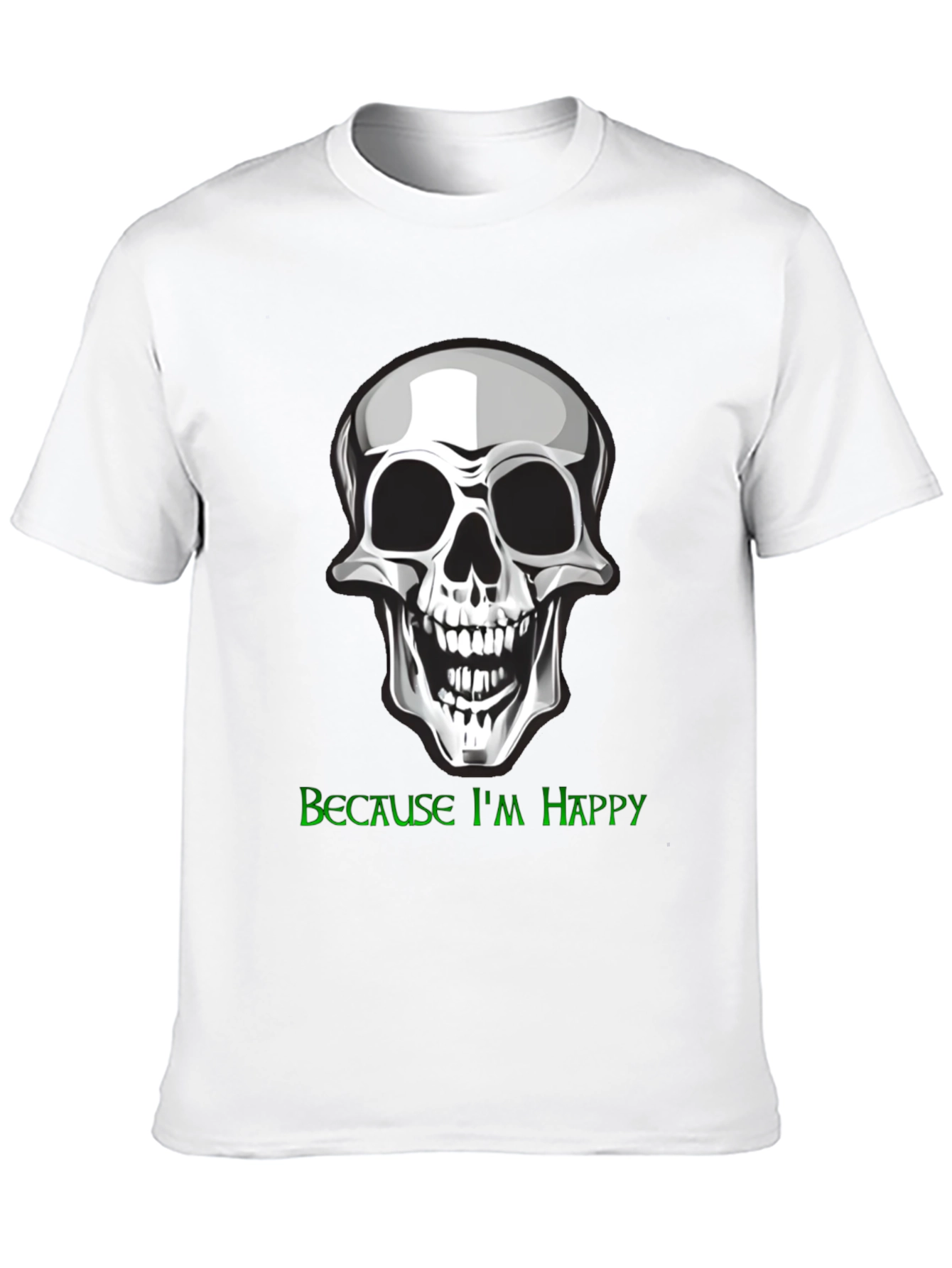 Skull Graphic T-Shirt - Because Im Happy!