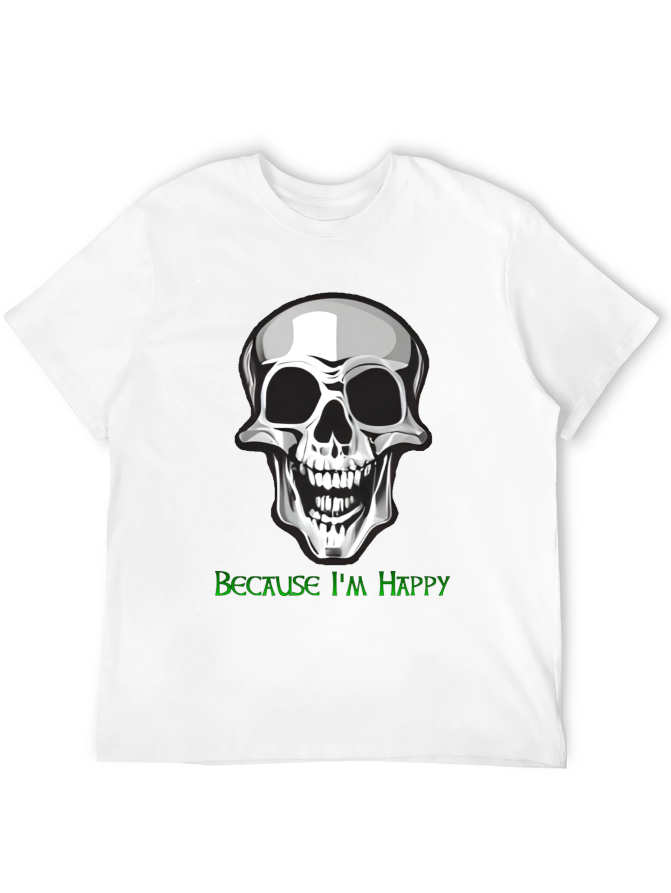 Skull Graphic T-Shirt - Because Im Happy!