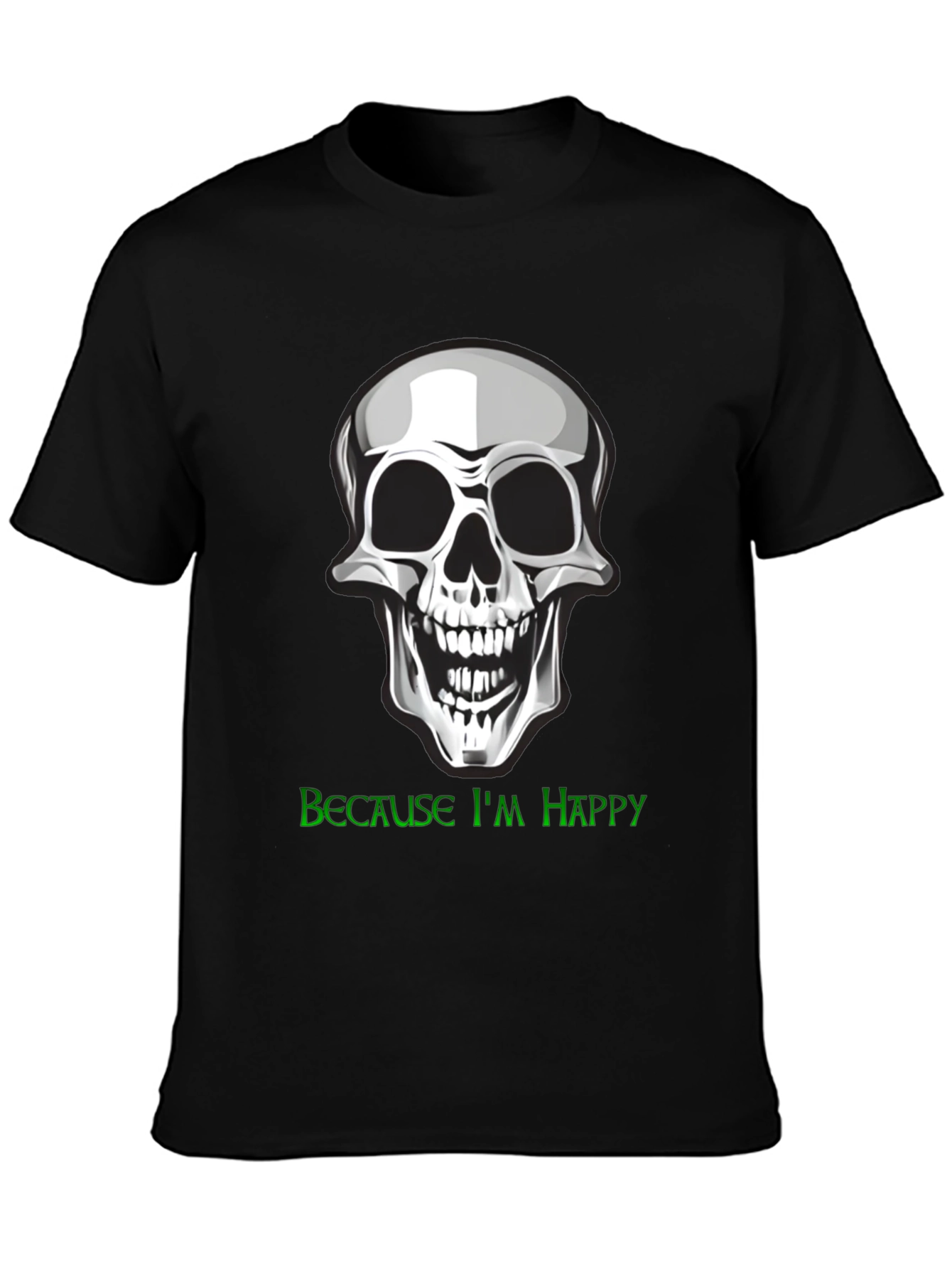 Skull Graphic T-Shirt - Because Im Happy!