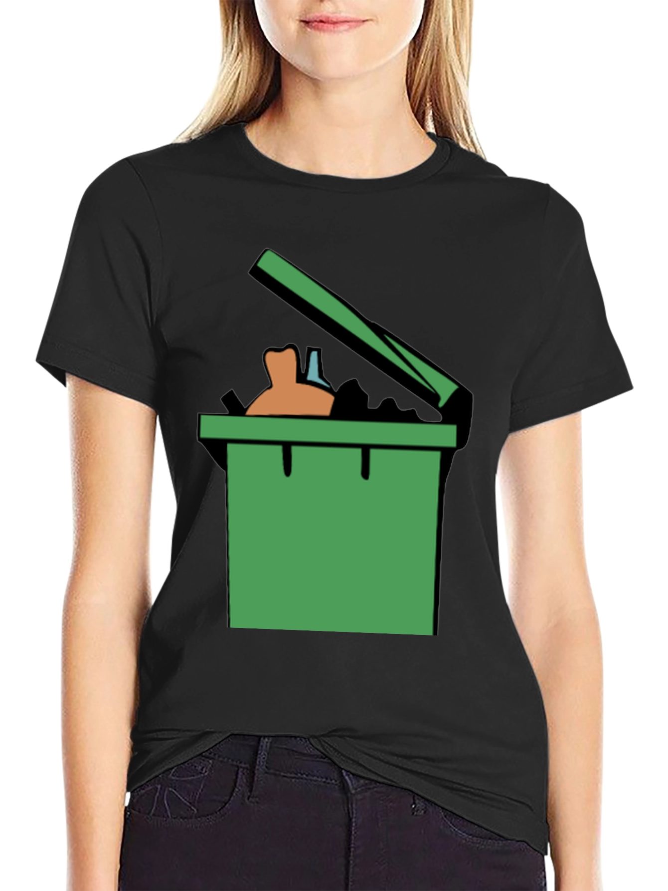 Trash Can Graphic Tee - Funny Novelty Shirt