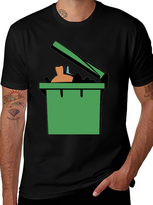 Trash Can Graphic Tee - Funny Novelty Shirt