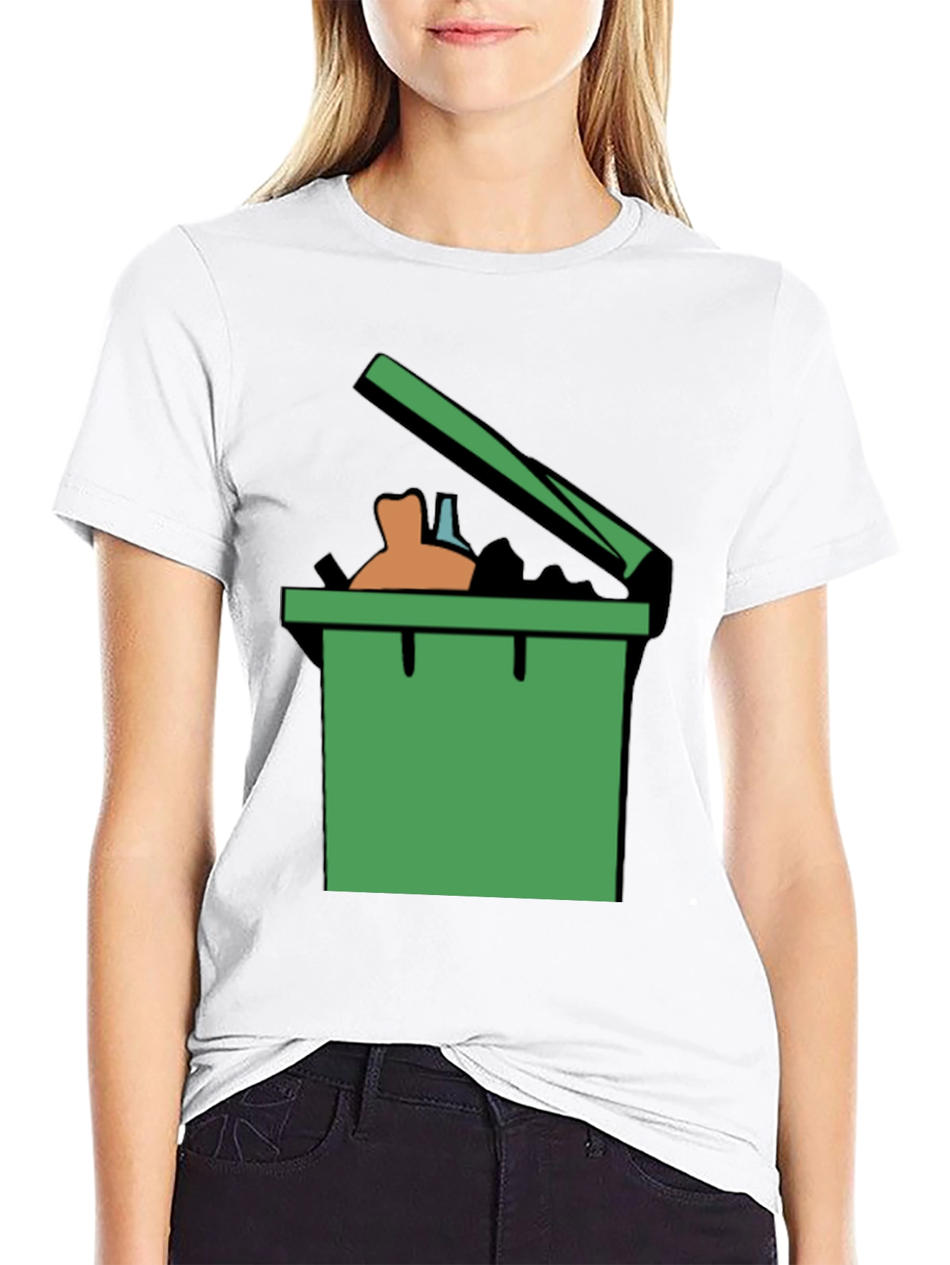Trash Can Graphic Tee - Funny Novelty Shirt