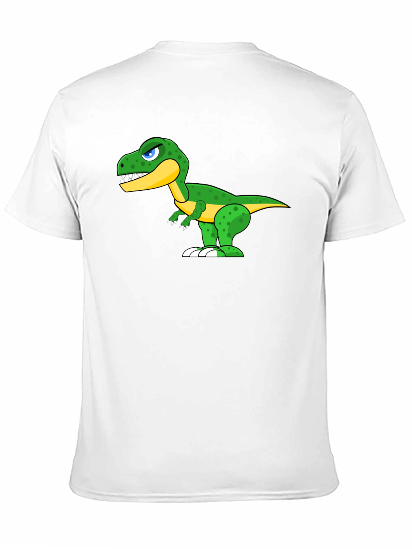 Cartoon Dinosaur Graphic Tee - Black