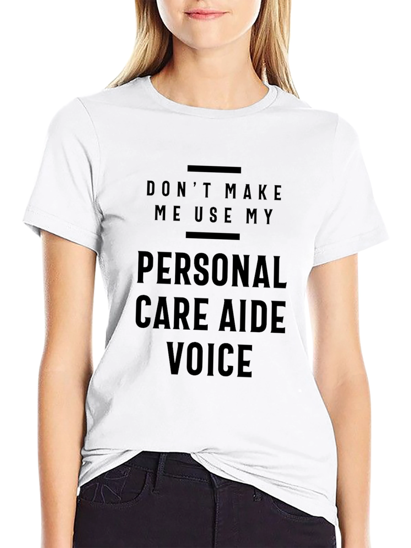 Personal Care Aide Voice T-Shirt - Black