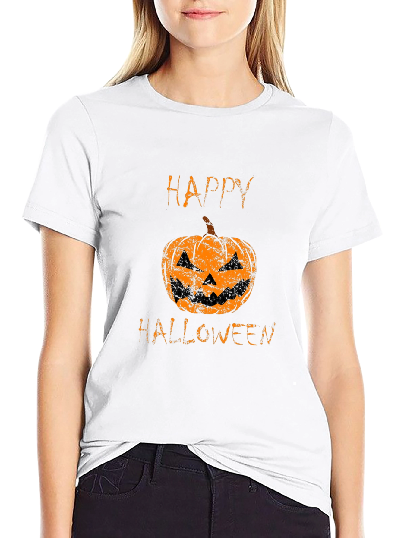 Happy Halloween Pumpkin Graphic T-Shirt