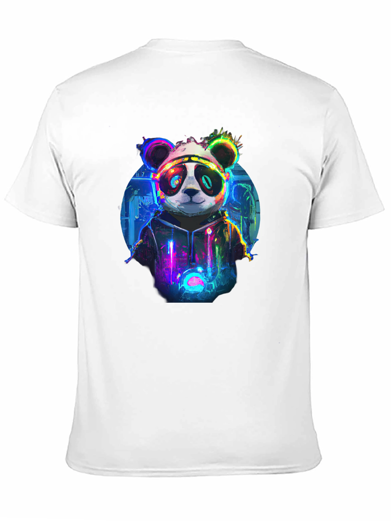 Cyberpunk Panda Graphic T-Shirt - Black