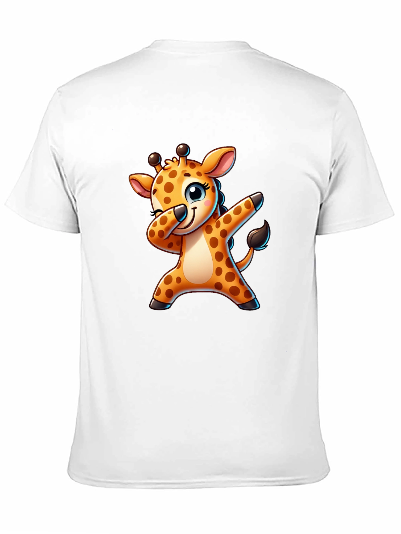Dabbing Giraffe Black T-Shirt - Fun Cartoon Tee