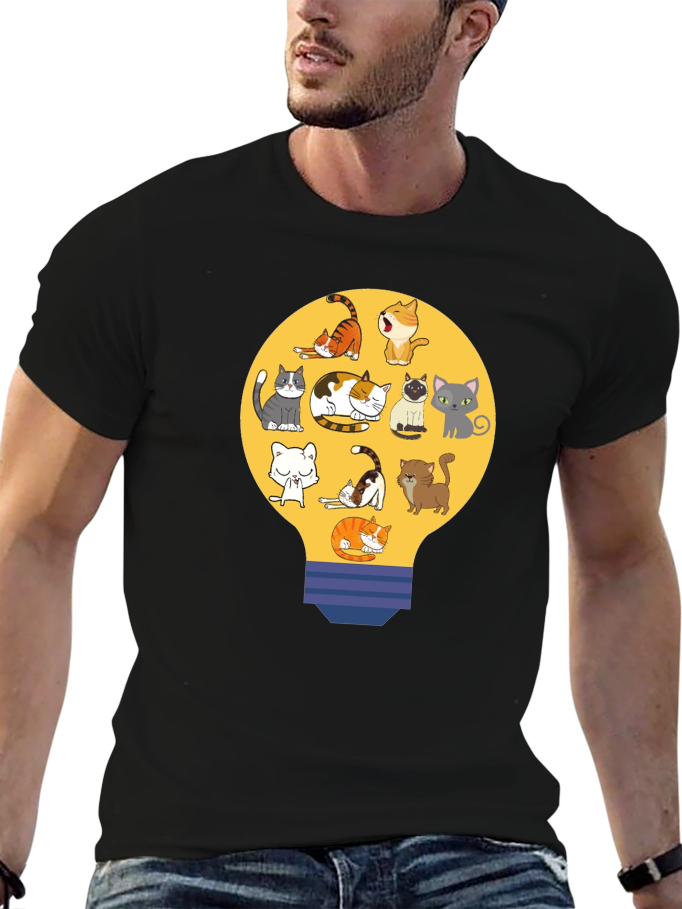 Cats in Light Bulb T-Shirt