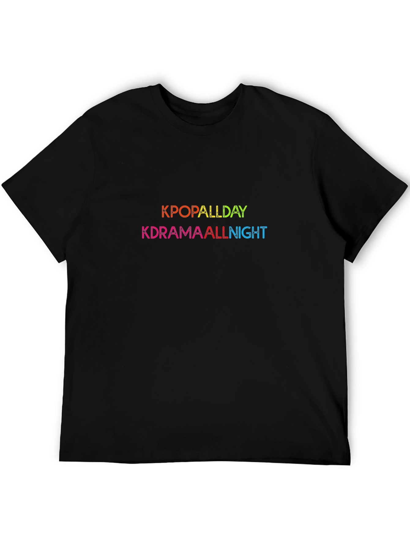 Kpop Allday Kdrama Allnight Black T-Shirt