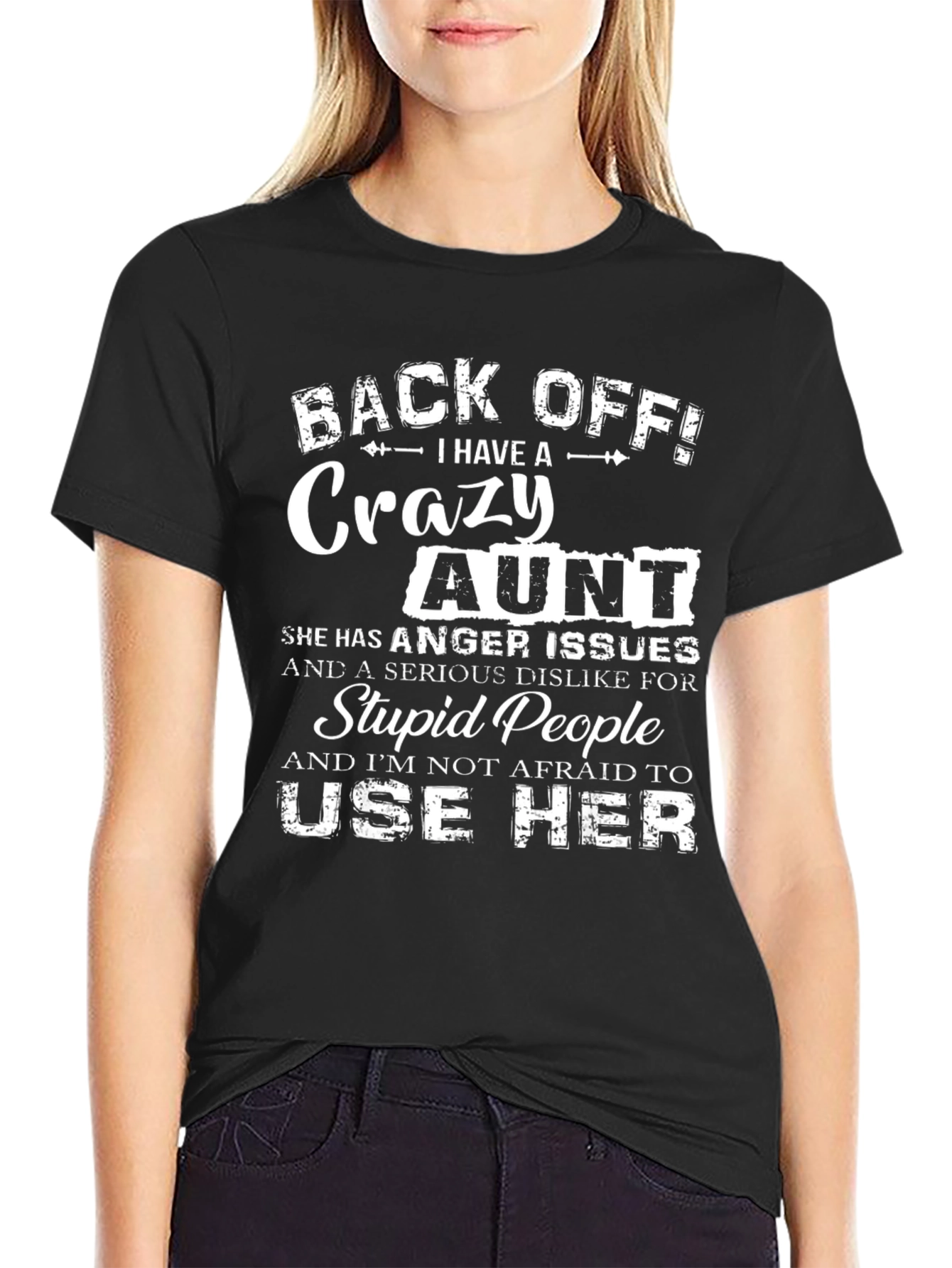 Back Off! Crazy Aunt Graphic Tee