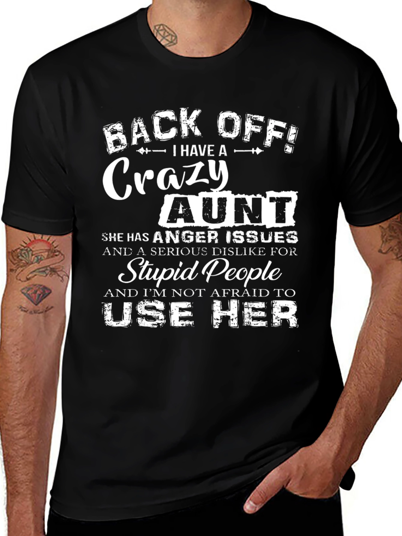 Back Off! Crazy Aunt Graphic Tee