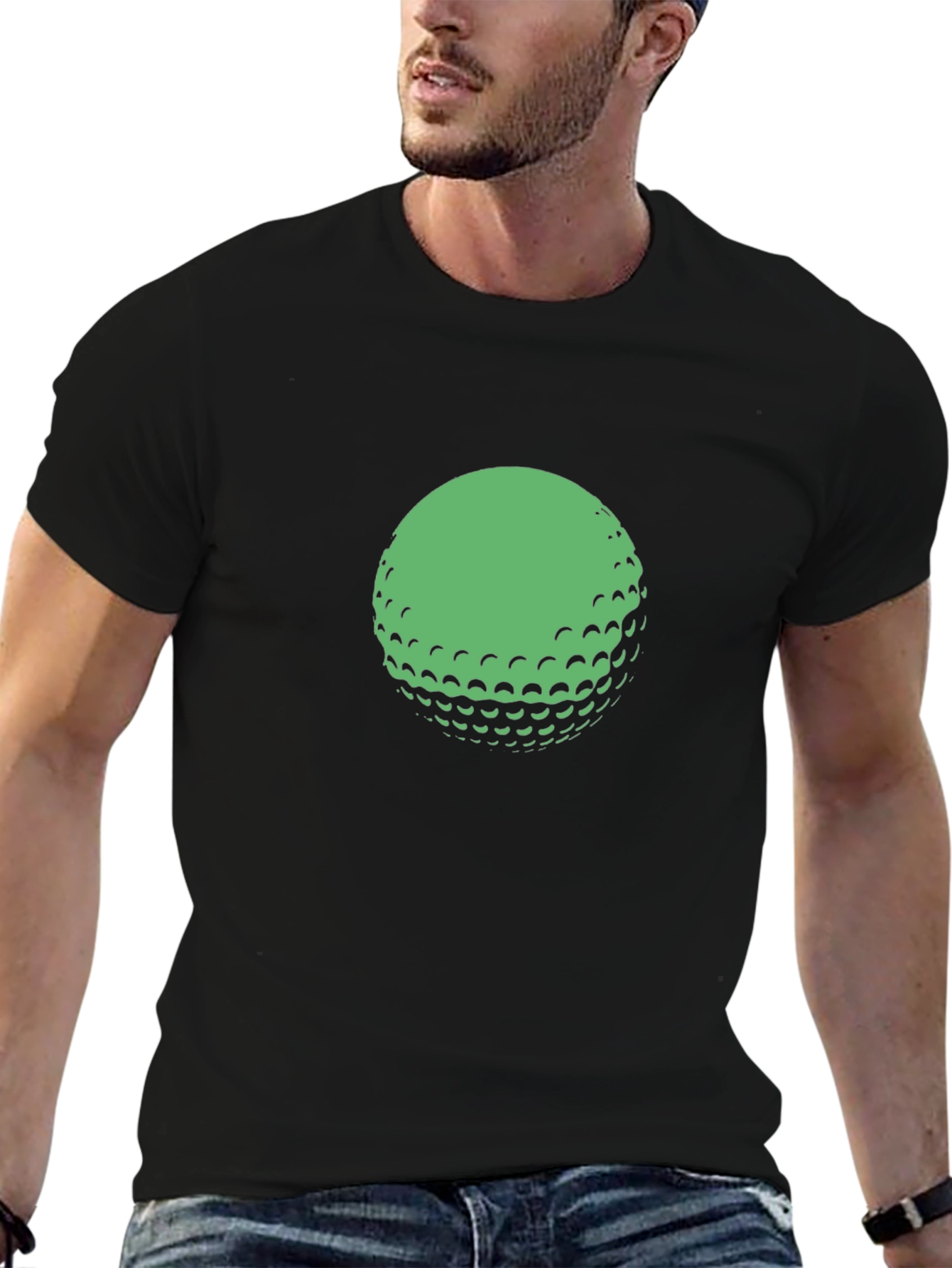 Golf Ball Graphic Tee - Classic Black