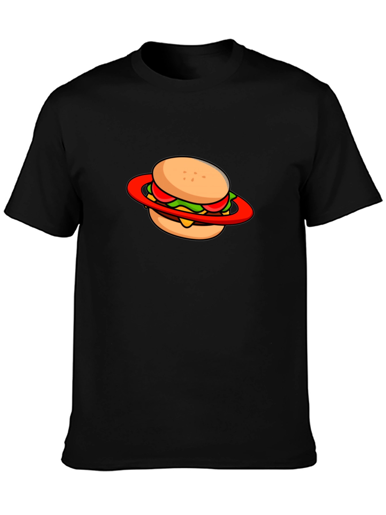 Burger Planet Graphic Tee - Black Cotton Blend