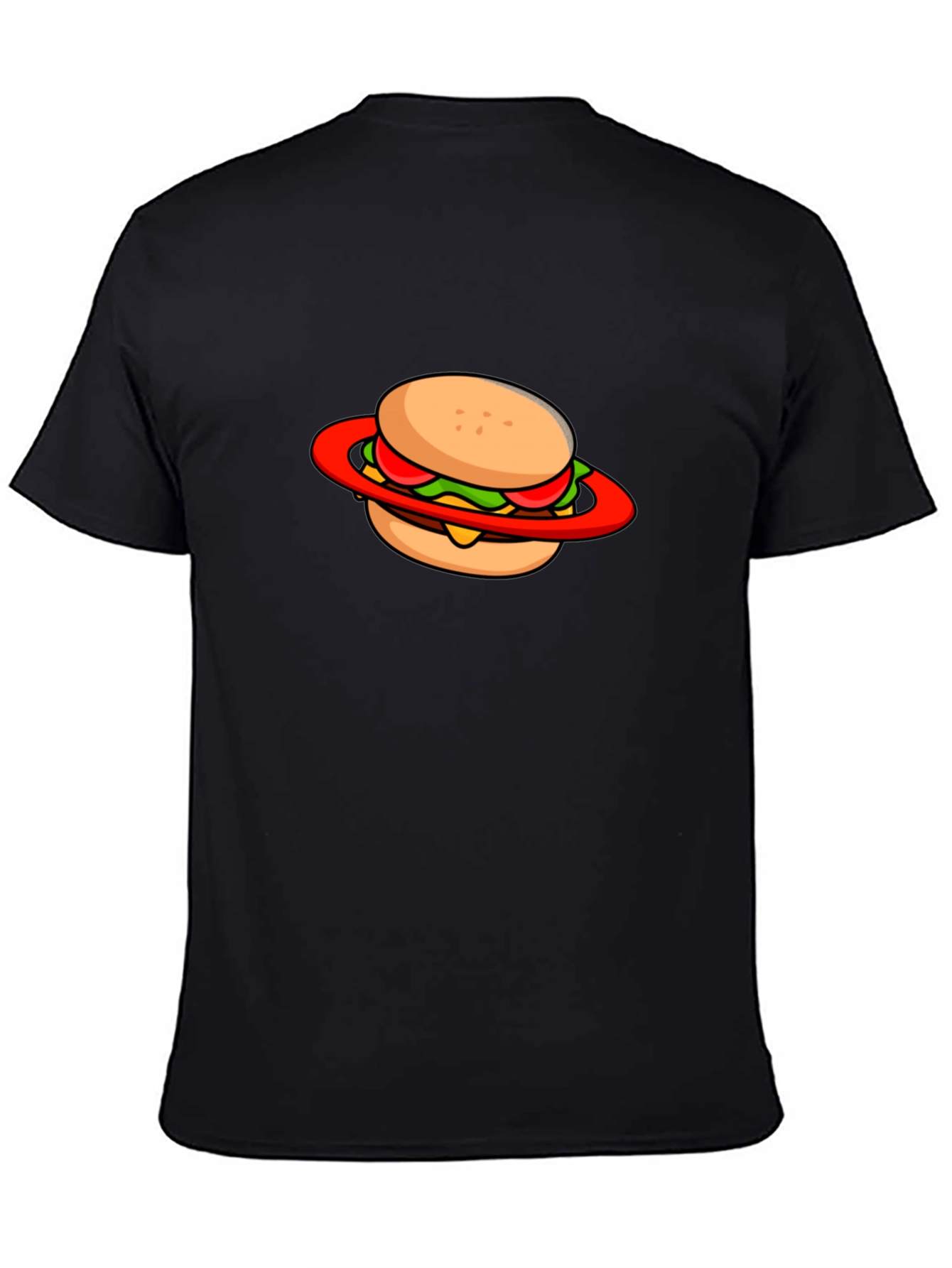 Burger Planet Graphic Tee - Black Cotton Blend