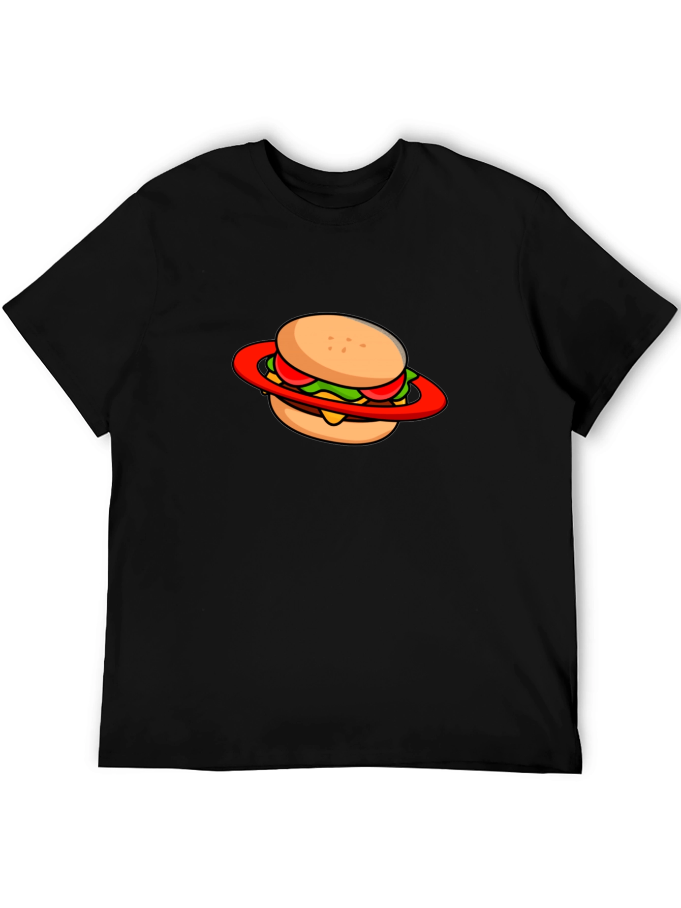 Burger Planet Graphic Tee - Black Cotton Blend