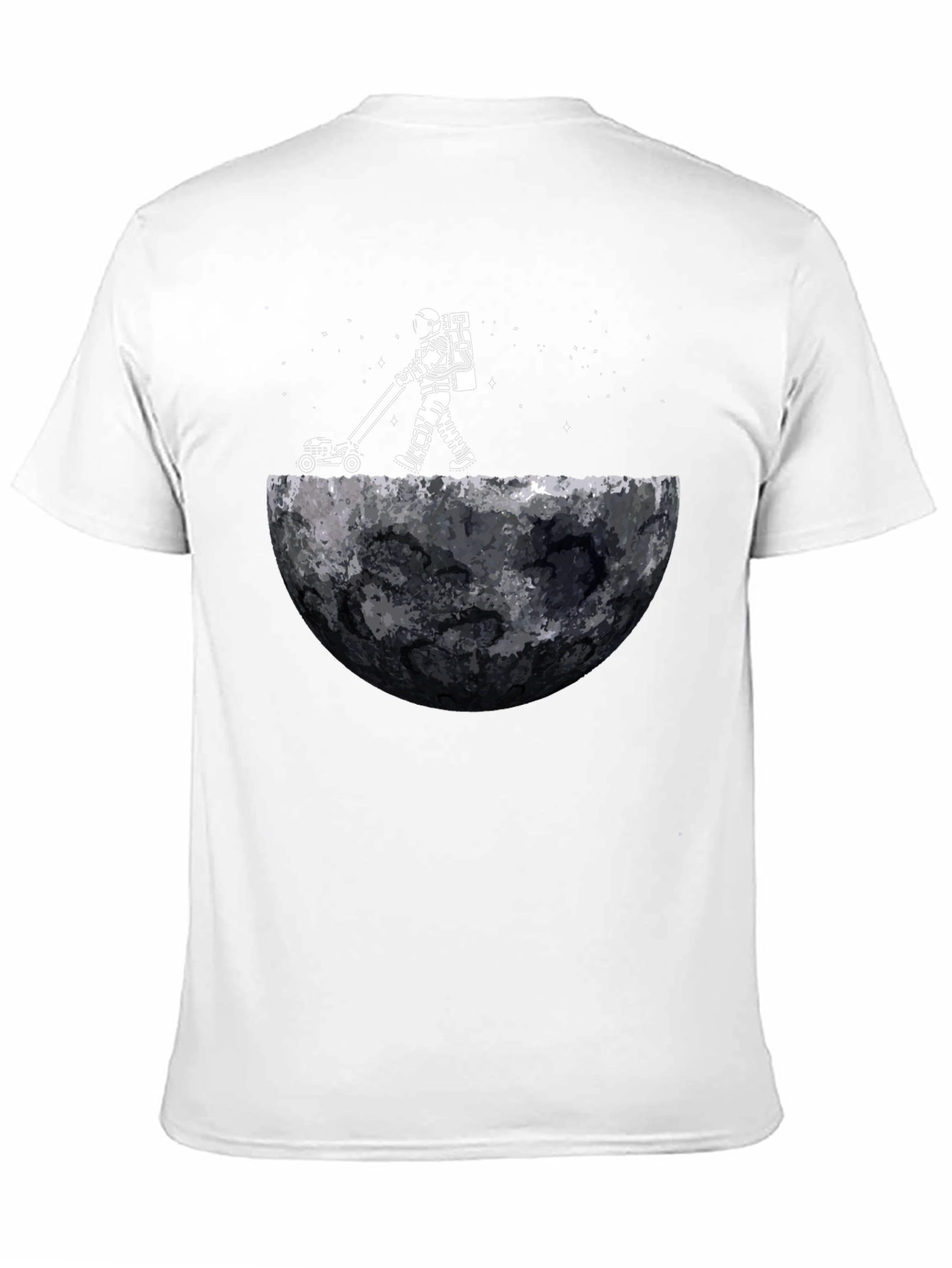 Astronaut Moon Lawn Care T-Shirt - Unique Graphic Tee