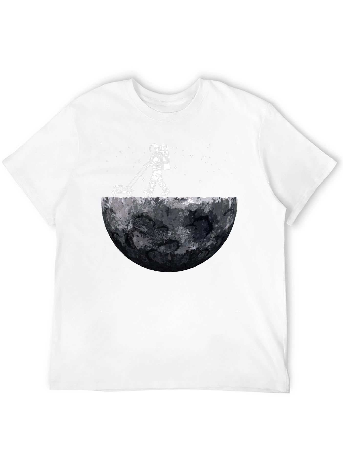 Astronaut Moon Lawn Care T-Shirt - Unique Graphic Tee