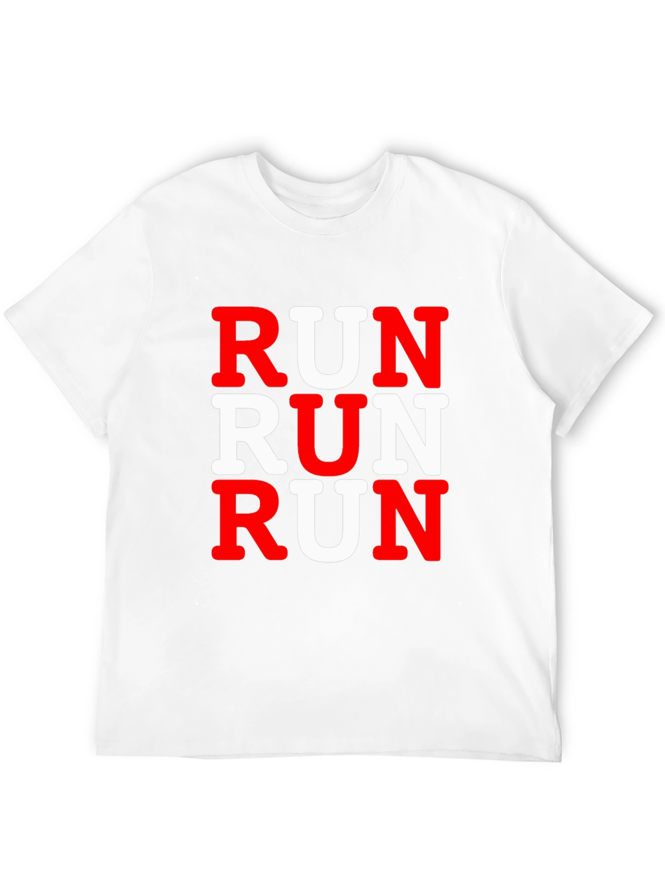 Run Graphic Print Mens Black T-Shirt