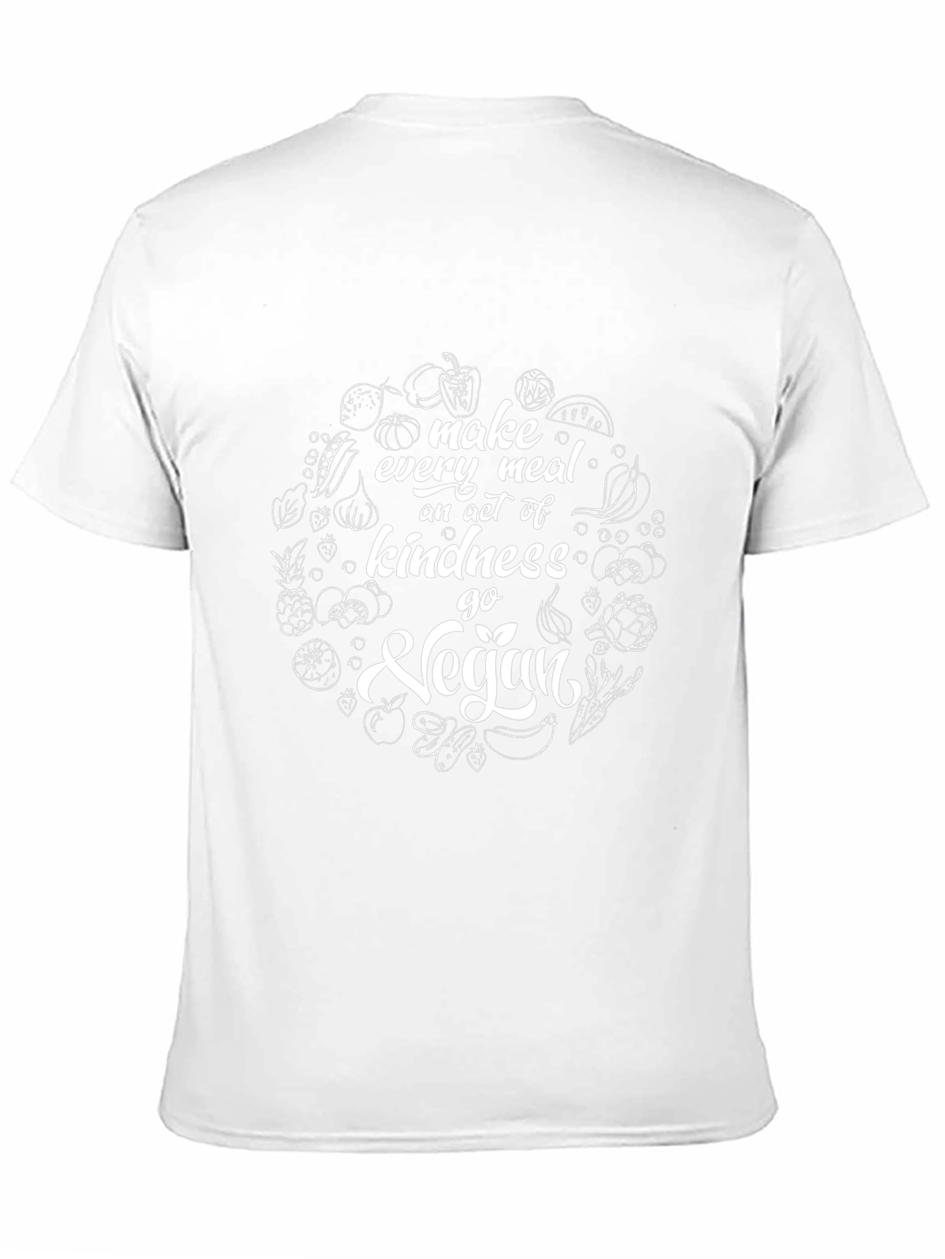 Vegan Kindness Graphic Tee - Black Cotton T-Shirt