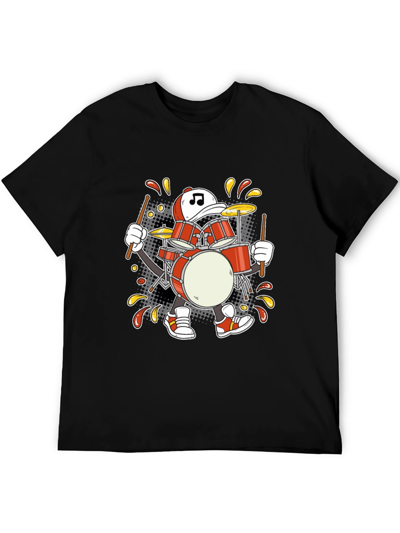 Drummer Cartoon T-Shirt