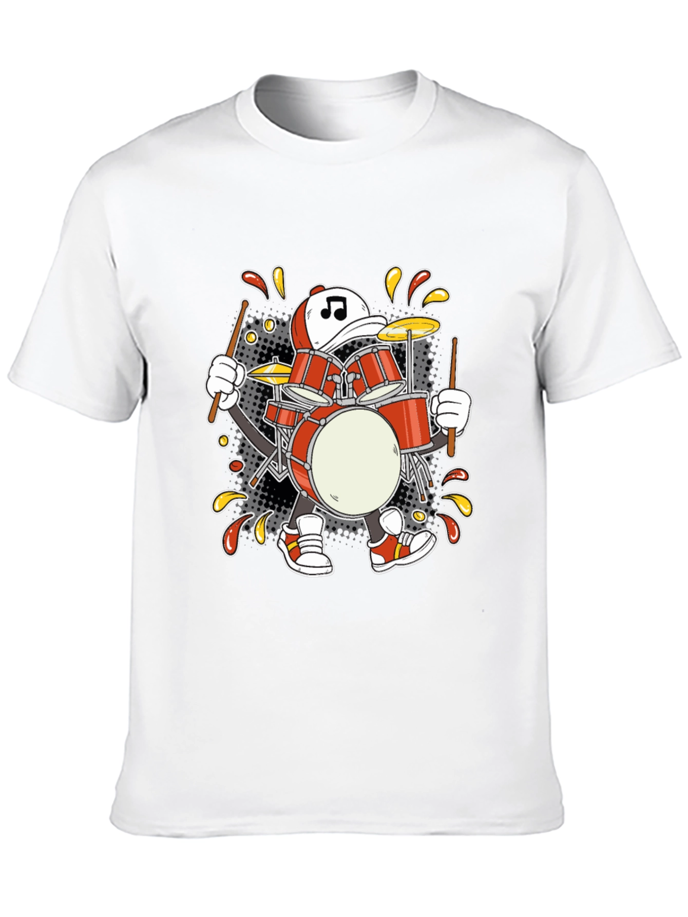 Drummer Cartoon T-Shirt