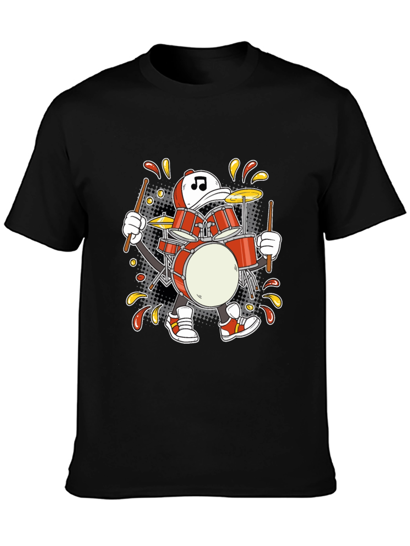 Drummer Cartoon T-Shirt