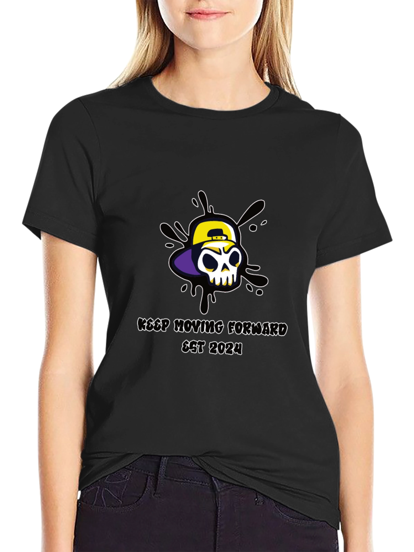 Keep Moving Forward Skull Graphic Tee