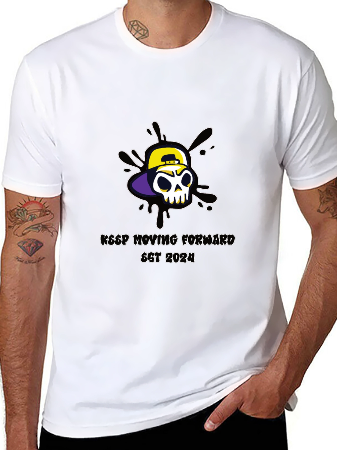 Keep Moving Forward Skull Graphic Tee
