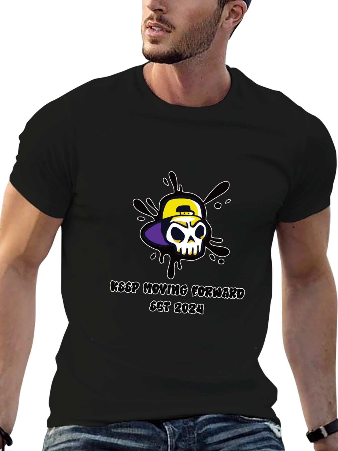 Keep Moving Forward Skull Graphic Tee