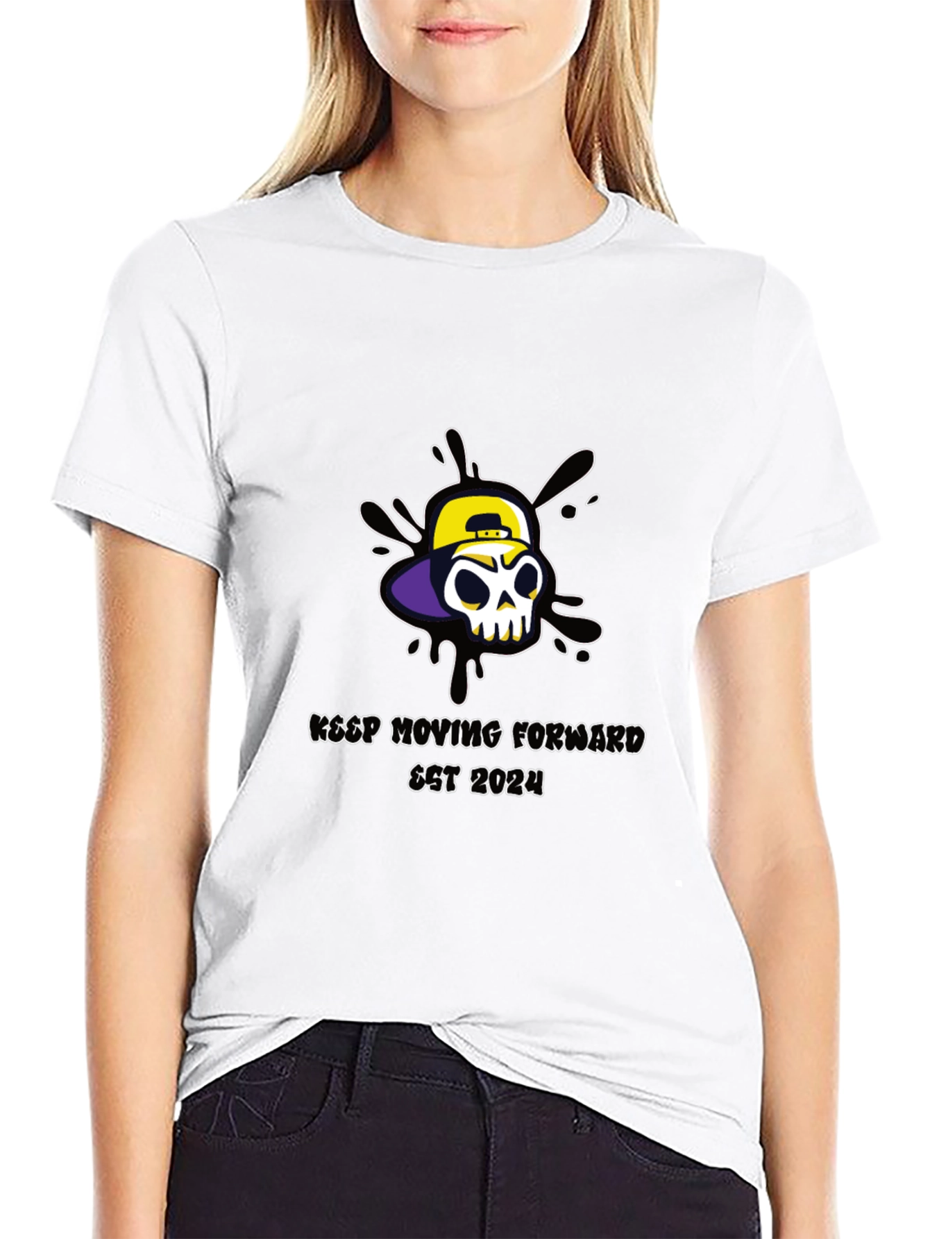 Keep Moving Forward Skull Graphic Tee