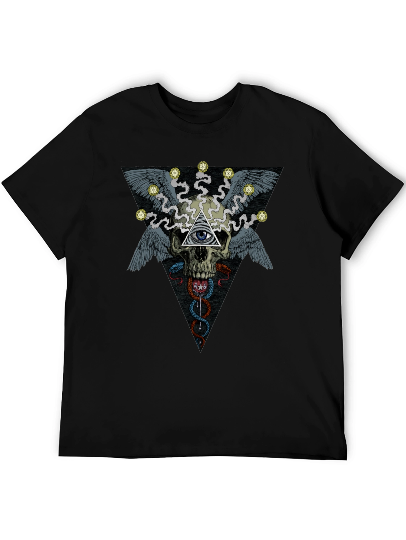 Skull & Eye Graphic Print T-Shirt