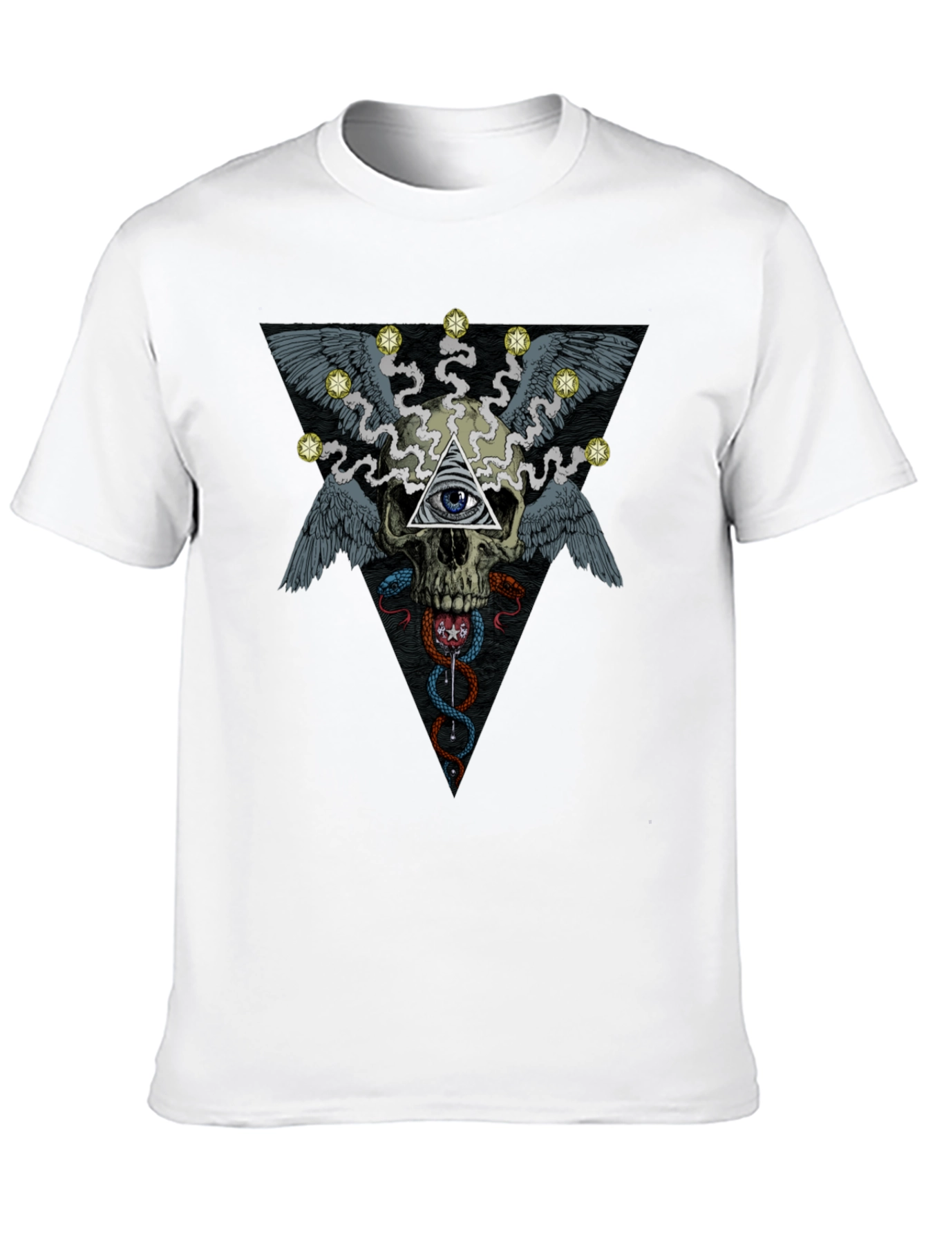 Skull & Eye Graphic Print T-Shirt