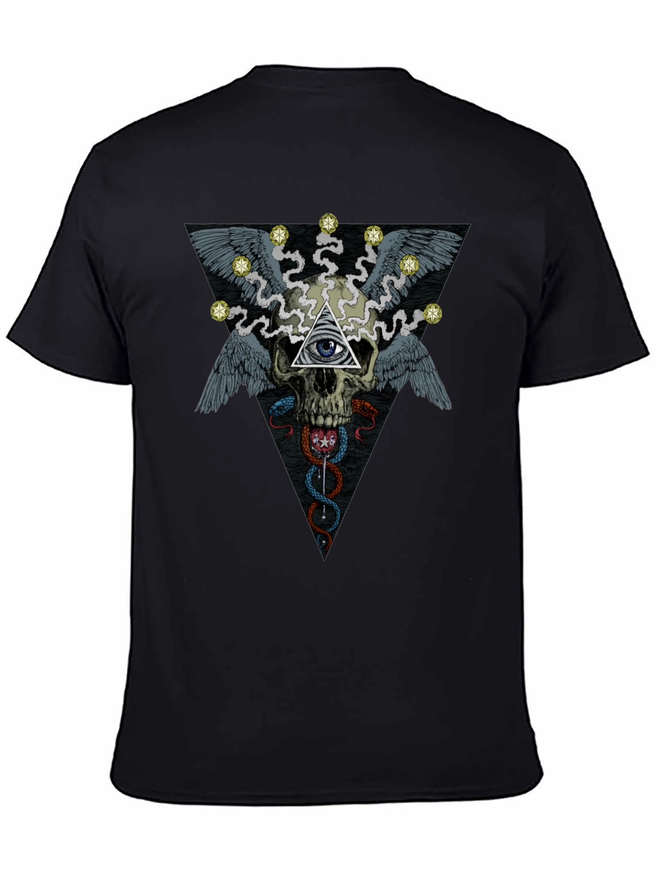 Skull & Eye Graphic Print T-Shirt